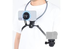 UTEBIT Magnetiskt nackfäste för telefoner, 360 roterar handsfree telefonhållare, justerbar till alla former grå POV/Vlog self