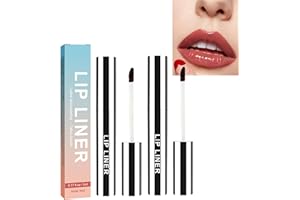 Keeoysie 2PCS Crayon contour des lèvres amovible, tatouage pelable, crayon à lèvres longue durée, crayon à lèvres amovible, imperméable à l'eau, crayon à lèvres amovible et durable，rouge vin