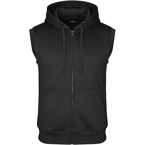 Gym Fitness Gilet Uomo Maglietta Smanicata Con Cappuccio Felpa Con Cappuccio In Tessuto Felpato Caldo Senza - Foto 3
