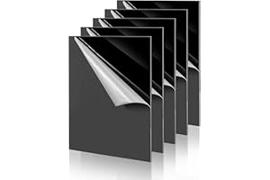 Taiyeestar 5 Stück Acrylplatte Schwarz A4, Plastikplatte Acrylglas Kunststoffplatte Acrylplatten 1,7mm, Kunststoffplatten Acrylglas für Display, Bilderrahmen, Malerei (29,7 x 21CM)