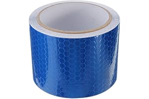 Reemky riflettente nastro di avvertimento 5CM * 3M forte riflettività alta-adesivo di sicurezza di colore brillante strumento di promemoria per i veicoli di trasporto su strada(Blu)