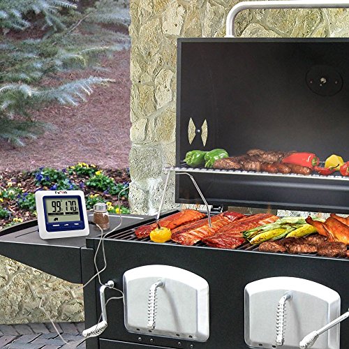 Famili MT004 Digitales Bratenthermometer Ofenthermometer mit Countdown Timer für Smoker/BBQ/Grill - 4