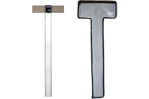 Artway Acryl T-Quadrat - 60cm - Ideal für Zeichnen/Technisches Zeichnen/Architektur - Inklusive Schutztasche mit Schulterriemen