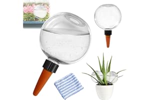 WEILONGB 2Pcs Plant Watering Globes,500 ML Large Capacity Se-lf Plant Watering Devices,Plant Bulbs Insert with Terracotta Spikes,Slow Release Se-lf Waterings System for Indoor Outdoor Plants (2 PCS)