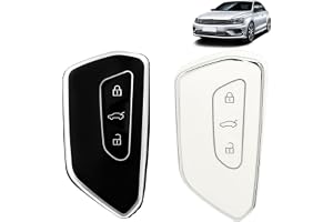 2 stycken bilnyckelsfodral för Volkswagen VW, 3 knappar nyckelskydd TPU silikon nyckelfodral för Golf 8, ID3, ID4, GTI, GTE