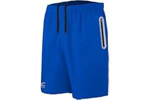 JRC Just Royal Clothing Mens Running Shorts with 2 Zip Pockets, Lightweight Shorts for Workout & Gym