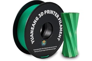YUANEANG 3D Printer Filament PLA Filament 1.75mm 1KG, 3D Filament Dimensional Accuracy +/- 0.02mm,(2.2lbs) (Green)