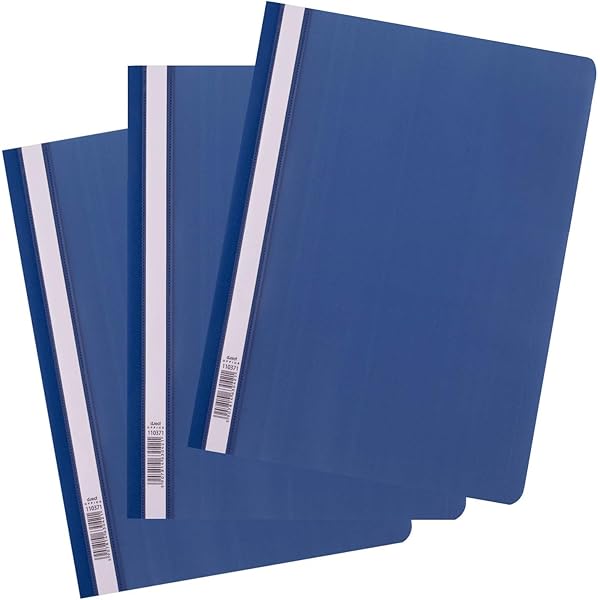 Herlitz 10312494 Klemmhefter 30 Blatt dunkelblau, PVC 5er Packung 