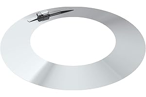 H&M GERMANY H&M New Line Edelstahlschornstein Schornstein Einzelteil Zubehör Wetterkragen für Ø200mm Innendurchmesser 25mm Isolierung 0,5mm Materialstärke 60mm Randbreite Wetterschutz von Dachdurchführungen