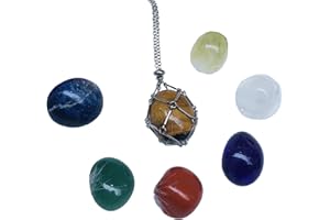 QGSIWEI Handmade Crystal Holder Necklace Stainless Steel Cage for Stone, Crystal Pendant Necklace, Quartz Gemstone Jewelry for Women Men