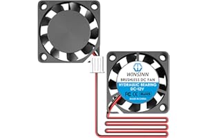 WINSINN Mini ventilador de 20 mm, 12 V, rodamiento hidráulico, sin escobillas, 20 x 6,3 mm, alta velocidad (paquete de 2 unidades)