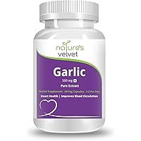 nature's velvet Garlic Extract Tablet, 500 Mg (60 Veggie Capsules)