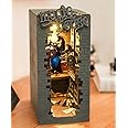 Rolife Book Nook Kits for Adults Diy Miniature Kit with LED Light for Desk Library Bookshelf Decoration 3D Wooden Puzzle Booknook Model Kits for Adults to Build Gifts for Women (TGB03)