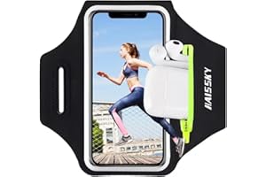GUZACK Sportarmband Handy Mit Kopfhörer Tasche Handytasche Joggen Handyhalterung Arm Universal für iPhone 16/15/14/13/11 Pro Max Samsung A56/A55/S25/S24 Ultra, Running Armband Armtasche Handy Laufen