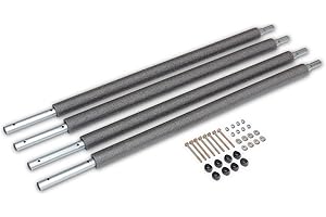 Alice's Garden - Juego de 4 Postes Inferiores para Camas elásticas de 305 a 490 cm, Tornillos, Tuercas, separadores y Arandelas