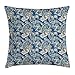 Produktbild hat pillow Paisley case Authentic Asian Inspired Floral Persian Fashion Boho Art Illustration Print 18 X 18 inches