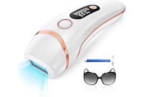 Glattol Depiladora de Luz Pulsada,Depiladora Láser IPL,3-Funcional-HR/RA/SC y 9 Niveles de Energía，999,900 Flashes para Mujeres y Hombres,2 Modos para Cara/Armas/Piernas/Armillas/Bikini