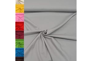 MAGAM-Stoffe Sophie Baumwollstoff Uni 100% Baumwolle Oeko-Tex Meterware 50cm (41. Hellgrau)