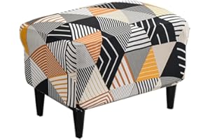 CHNSHOME Copri Pouf Rettangolari Elasticizzato Fodere per Pouf Copri Sgabello Fodere per Poggiapiedi Fodere per Pouf Rettangolari