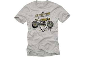 MAKAYA Tee Shirt Motard Homme - CB750 Cafe Racer - Moto T-Shirt