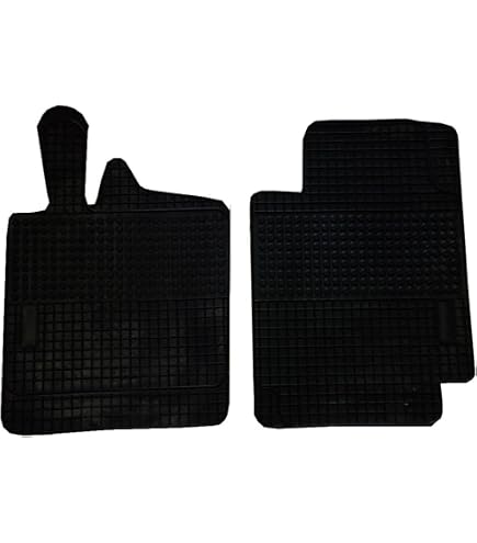 Tappetini in gomma adatti per Smart fortwo (tipo 451), anno di costruzione 2007 – 2014, tappetini per auto di alta qualità, per tutte le stagioni, colore nero, 2 pezzi, 100% su misura