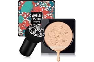 TITIMORE Mushroom Head Air Cushion CC Cream Foundation Cover Concealer Nude Makeup Moisturizing Brightening Pigment Liquid Foundation(Natural)