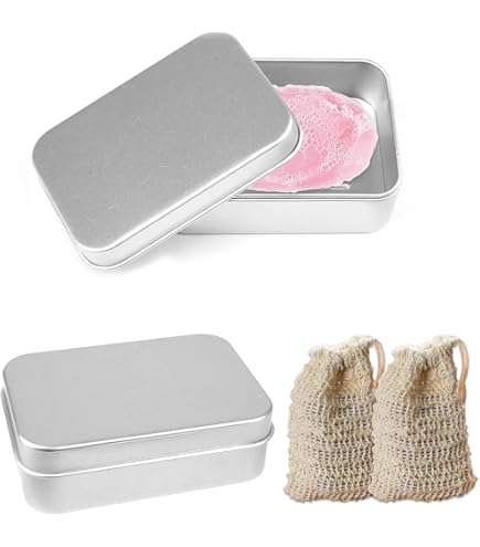 Boîte à Savon Aluminium Avec Égouttoir - Porte-Savon Étanche Voyage - Pour Savons Solides Et Shampoings