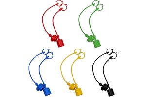 Dagran 5 par dammproppar för hydrauliska snabbkopplingar, gummi/PVC-skydd med fasthållningsring, med ISO7241-A (1/2") för hyd