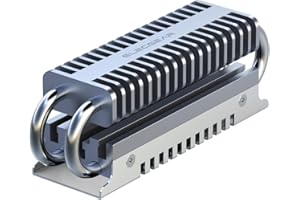 ElecGear EL-80P Disipador de Calor SSD M.2 2280, Heat Pipe + Enfriador de Aluminio Refrigeración Heatsink para 80mm PCIe NVMe y SATA interno Gaming SSD con Almohadilla Térmica