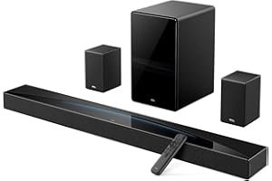 TCL Barra de Sonido Q85H 7.1.4 Canales para TV, 860 vatios, Cine en casa, Sonido Cine Envolvente, expansión de Sonido, Dolby Atmos, DTS:X, HDMI eARC, Bluetooth 5.1, Mando a Distancia único, USB