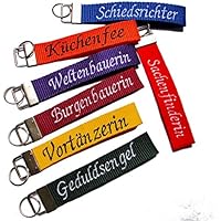 Schlüsselanhänger mit Name, bestickt