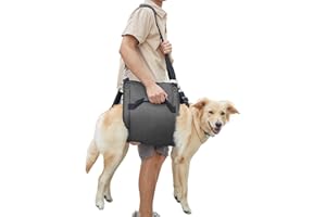 COODEO Chusta do noszenia psa, plecak awaryjny, wsparcie nóg zwierząt domowych i rehabilitacja, uprząż do przycinania paznokci, nosidełko dla starszych psów, urazy stawów, zapalenie stawów, schody w