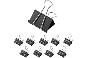 Westcott Fermagli a clip 50 mm neri 12 pezzi | Fermagli metallici per documenti | Fermagli per carta robusti e riutilizzabili | Fermagli da 50 mm per l'ufficio e la casa | E-10705 00