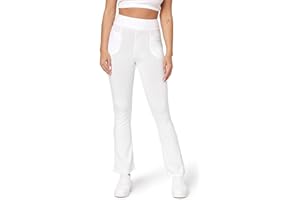 Bellivalini Damskie Legginsy do Jogi z Szerokimi Nogawkami i Dwiema Kieszeniami z Wiskozy BLV50-282