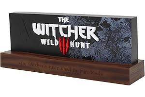 Neamedia Icons The Witcher - The Official Light - Wild Hunt Edition, Licence Officielle, Lampe LED Logo de Jeu vidéo, Lampe d'ambiance Gaming Room