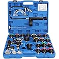 Trintion 28PCS Radiator Pressure Tester Kit Universal Cooling System Tester Kit Imprint Device and Adapters Professional Radiator Tool Kit for Leak Detection Coolant Filling for Cars