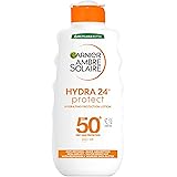 Garnier Ambre Solaire Hydra 24 Hour Protect Lotion, Water Resistant Sunscreen, With Shea Butter, Uva And Uvb Protection, Unsc