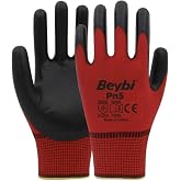 Beybi Pn3 Kırmızı Nitril Kaplı &Ouml;rg&uuml; Polyester Iş Eldiveni