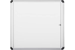 Bi-Office Vitrine d'Affichage Interieur Enclore Extra, Tableau Blanc Magnétique Verrouillable, Taille: 748 x 686 mm - 6xA4