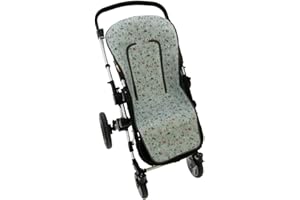 Funda de Verano para Silla Paseo Universal Rosy Fuentes- Colchoneta para Carrito Bebé- Transpirable-Compatible con Bugaboo, jané, Concord, Baby Jogger, Bebecar…-Verde