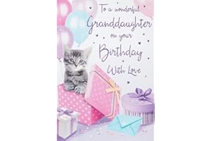 Piccadilly Greetings Birthday Card Granddaughter - 9 x 6 inches - Regal Publishing, C80442, Pink