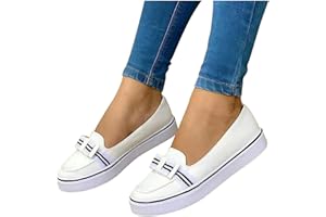 SUSENSTONE Femme Chaussure Bateau Loafers Plates Penny Chaussures de Conduite Chaussures Décontractées de Ville Flats RéTro Sandales pour Femme