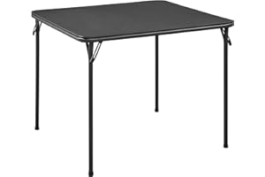 BOOSDEN Table Pliante, Table Camping Pliante, Table de Jardin, Table pliante d'Intérieur et d'Extérieur, Table de Camping Pliante 4 Personnes, 85*85*70cm,Idéale pour le Camping,la Salle à Manger, Noir