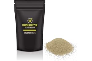 ‎HANSE&PEPPER GEWÜRZKONTOR 1kg Trockenhefe für Pizza Brot Brotteig Backhefe Kuchen Hefe vegetarisch vegan Instant Trocken hefe natürlich vom Hanse&Pepper Gewürzkontor