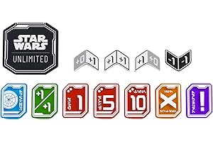 Gamegenic | Star Wars Unlimited Premium Tokens | ¡Lleva tu Experiencia de Juego a un Nuevo Nivel! | 55 Token Acrílicos con Licencia Oficial diseñados para Star Wars Unlimited