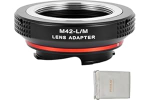 PHOLSY Konverter M42 auf Leica M Kamera Objektivadapter Kompatibel mit M42 42mm Schraubmontage Objektivs auf Leica M Mount Kameragehäuse mit 6-Bit Coding