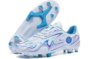 Mateju Chaussures de Football Enfant Crampons Garçon Homme Chaussure de Foot Spike Chaussures de Sport pour Extérieur Intérieur Athlétisme Entraînement Sports