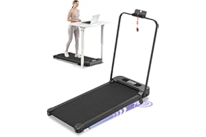 HOMEFITNESSCODE Tapis de Course Pliable avec Pente Réglable 7% – Tapis Roulant Électrique Silencieux 8 km/h, Moteur 2,5 HP, Cadre Renforcé et Stable, Écran LCD, Charge Max 130 kg–pour Maison&Bureau