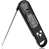 MEGAROOM Digital Meat Thermometer – Instant Read Food Thermometer for Auto On/Off, Foldable Meat Thermometer Probe, Suitable 