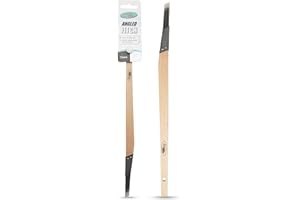 Axus Decor Angled Fitch Paint Brush (Grey Series) - 13mm - For All Paints, Filaments, For Detailed Work & Touching Up, Comfortable Handle, Rust-Resistant Stainless Steel, Grey